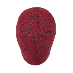 The Holiday Herringbone Peaky Boston Scally Cap - Red Herringbone - alternate image 7