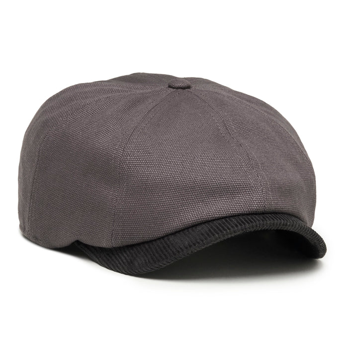 The Workhorse Insulated Baker Boy Boston Scally Cap - Grey Canvas - featured image