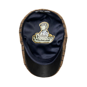 The Sunday Boston Scally Cap - Brown Amber & Navy - alternate image 2