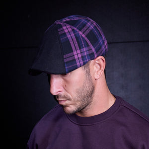 The Grim Reaper Head Boston Scally Cap - Shadow Plaid - alternate image 2