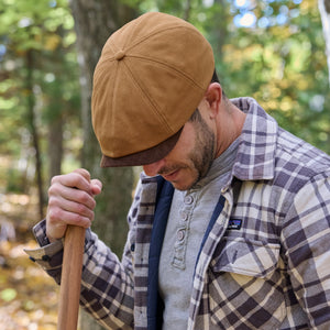 The Workhorse Insulated Baker Boy Boston Scally Cap - Tan Canvas - alternate image 2