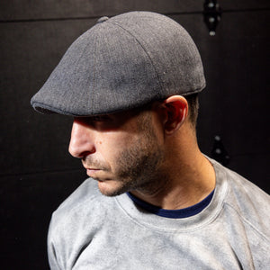 The Insulated Peaky Boston Scally Cap - Charcoal Herringbone - alternate image 2