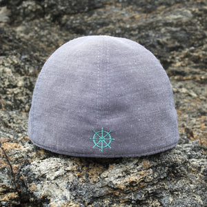 The Cape Codder Boston Scally Cap - Ship Wheel & Driftwood Grey - alternate image 2