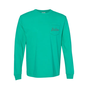 Boston Scally The Captain Long Sleeve Pocket Tee T-Shirt - Island Green - alternate image 2