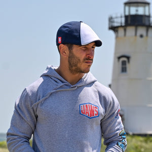 Jaws 50th Anniversary Boston Scally Cap - Ocean Blue & Great White - alternate image 2