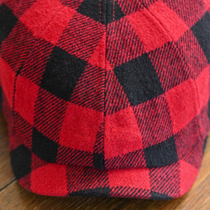 The Buffalo Insulated Baker Boy Boston Scally Cap - Red and Black Plaid - alternate image 10