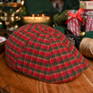 The Wonderland Boston Scally Cap - Red & Green Plaid - alternate image 9