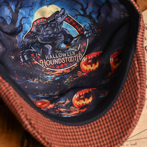 The Halloween Houndstooth Boston Scally Cap - Orange & Black - alternate image 11