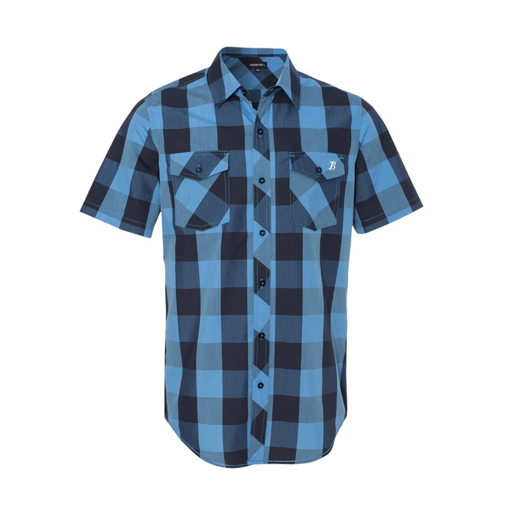 Boston Scally The Buffalo Plaid Dad Shirt - Black/Blue