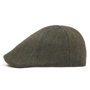 The Donnybrook Boston Scally Cap - Dark Olive Green Herringbone - alternate image 7