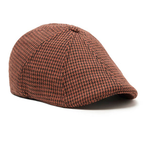 The Halloween Houndstooth Boston Scally Cap - Orange & Black - featured image