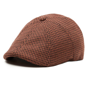 The Halloween Houndstooth Boston Scally Cap - Orange & Black - alternate image 4
