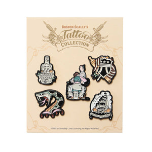 Boston Scally The 'Tattoo Artist' Cap Pin Set - featured image