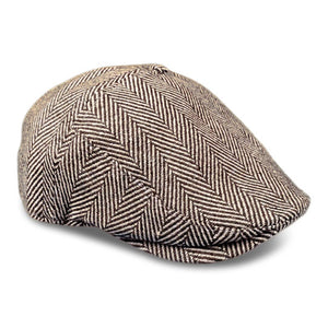The Original 5-Panel Boston Scally Cap - Brown Herringbone - featured image