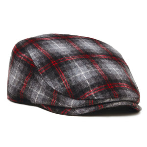 The Contender Boston Scally Cap - Black & Smoke Plaid - featured image