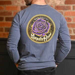 Boston Scally The Majestic Rose Long Sleeve Tee T-Shirt - Vintage Plum - alternate image 2