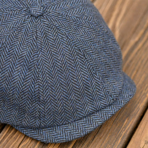 The Baker Boy Boston Scally Cap - Patriot Blue Herringbone - alternate image 9