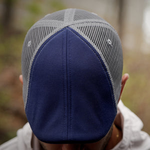 The Mesh Trucker Boston Scally Cap - Navy with Grey - alternate image 7