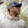The Mesh Trucker Boston Scally Cap - Navy with Grey - alternate image 2