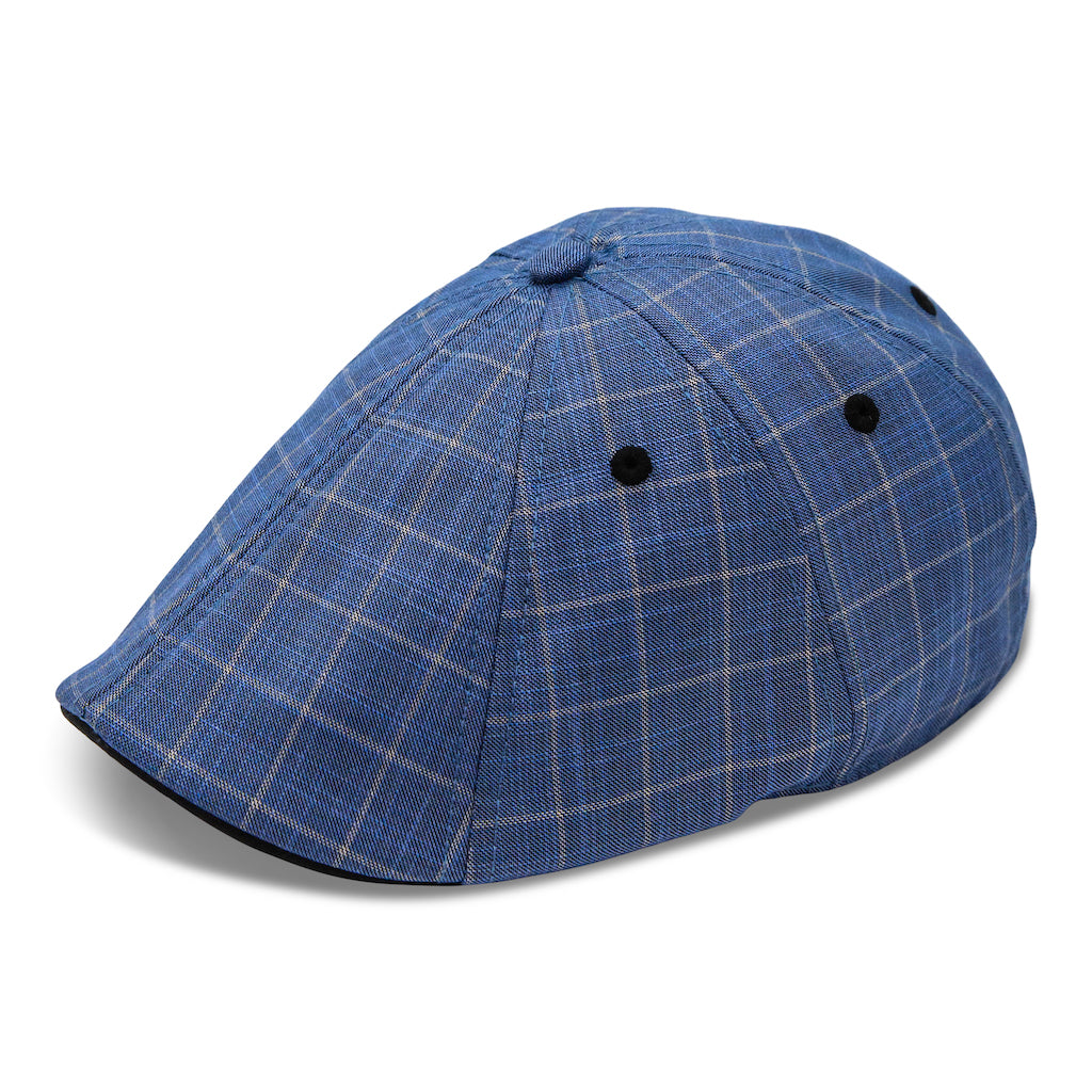 The 8-Panel Plaid Trainer Boston Scally Cap (Flat Cap) - Steel The 8-Panel Plaid Trainer Boston Scally Cap (Flat Cap) - Steel