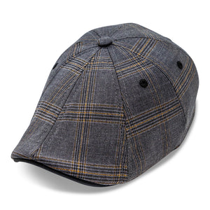 The 8-Panel Plaid Trainer Boston Scally Cap - Iron Grey Plaid - alternate image 3