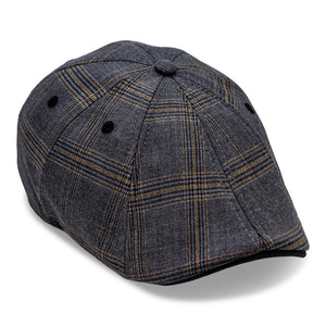 The 8-Panel Plaid Trainer Boston Scally Cap - Iron Grey Plaid - featured image