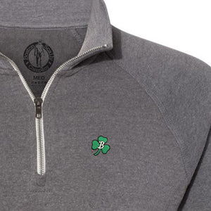 Boston Scally The Shamrock 1/4 Zip-Up Pullover - Smoke Triblend - alternate image 2