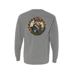 Boston Scally The 11 Year Anniversary Long Sleeve Pocket Tee T-Shirt - Grey - featured image