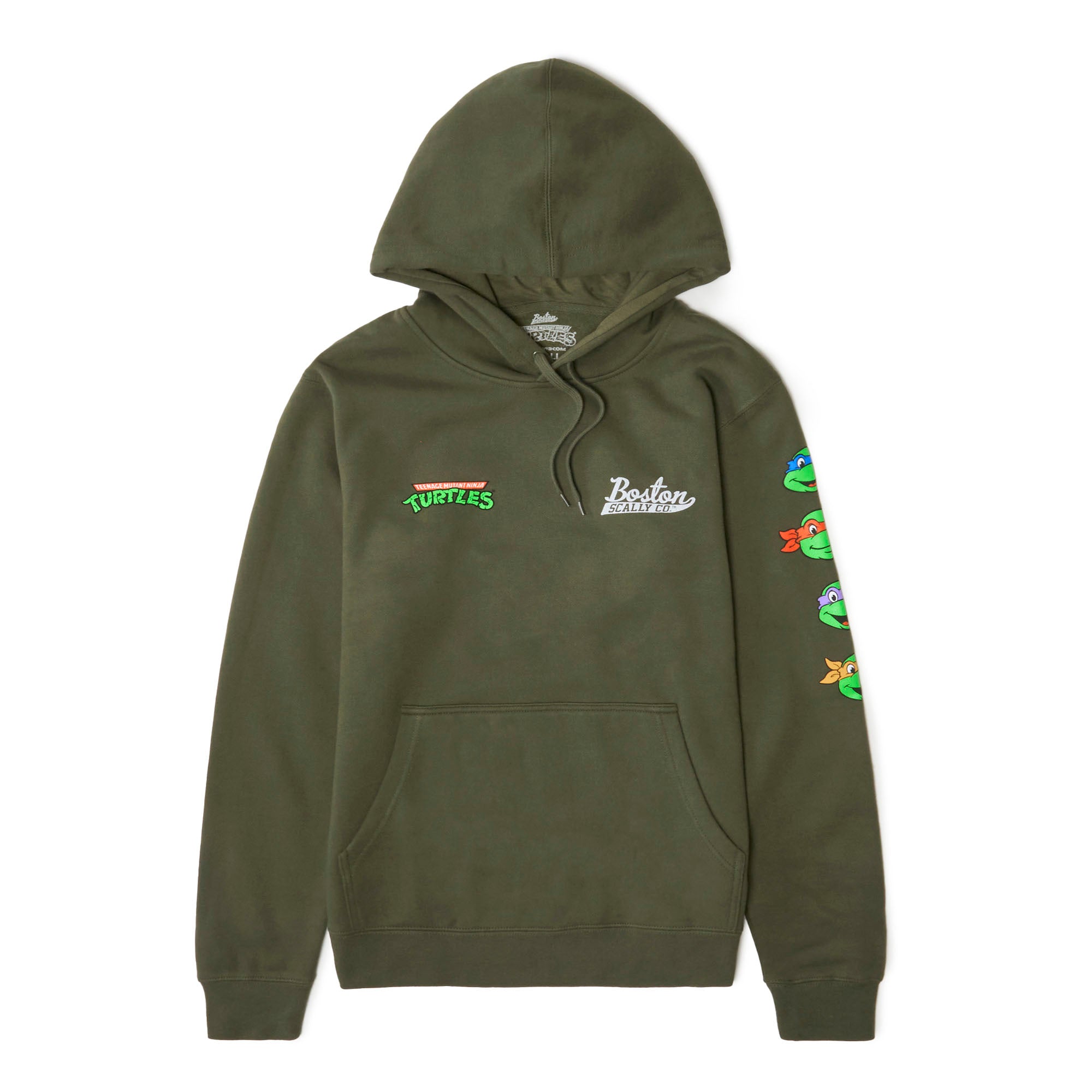 Boston Scally Teenage Mutant Ninja Turtles Hoodie - Sewer Green