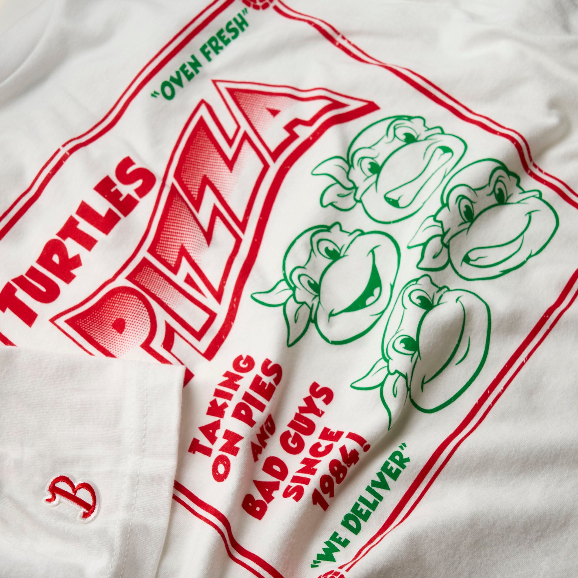 Boston Scally Teenage Mutant Ninja Turtles Pizza Box Tee T-Shirt - Moz