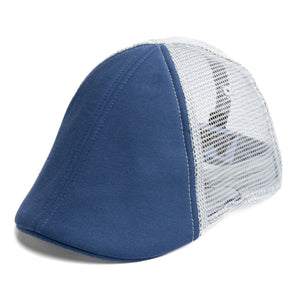 The Mesh Trucker Boston Scally Cap - Navy with Grey - alternate image 6
