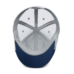 The Mesh Trucker Boston Scally Cap - Navy with Grey - alternate image 5