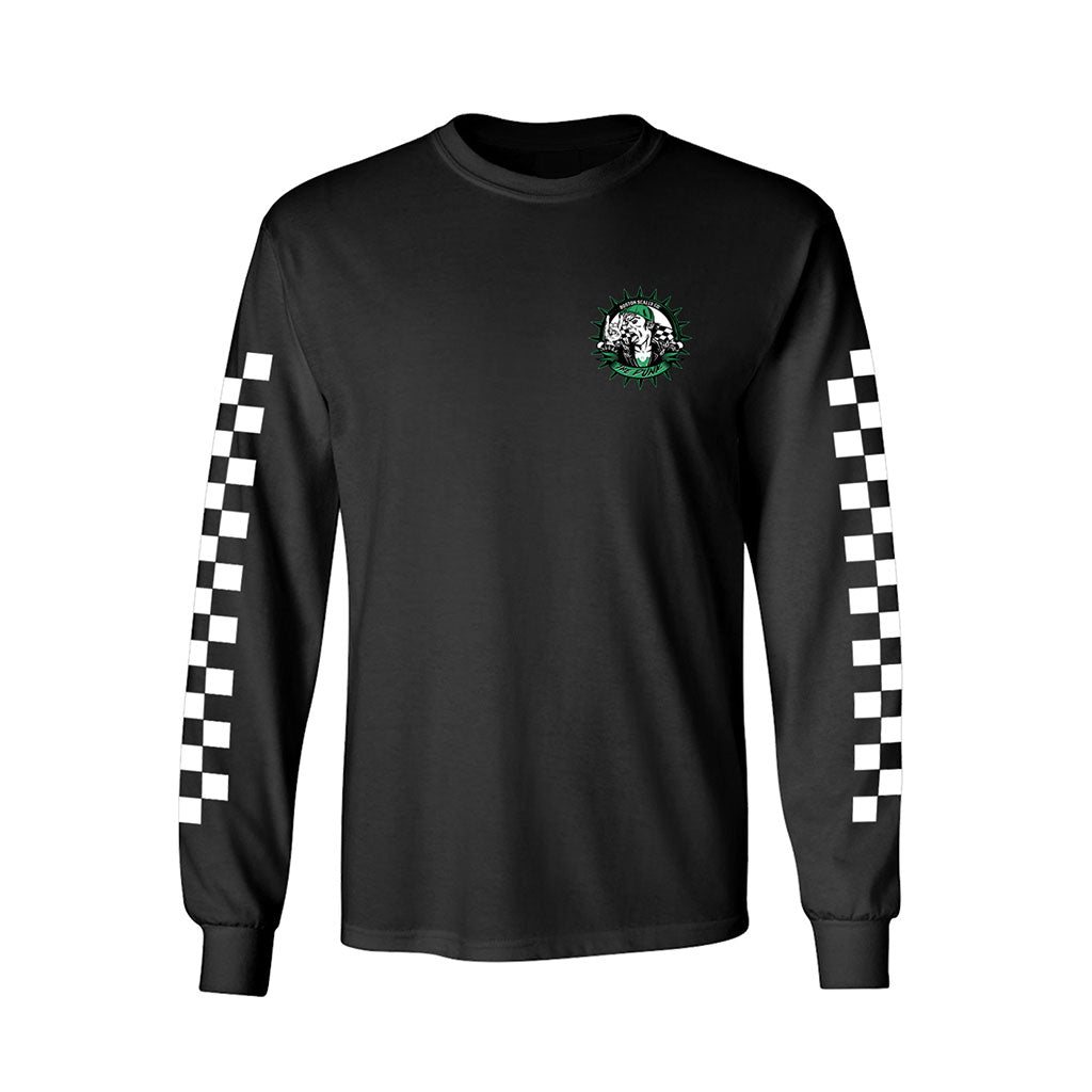 トップス darkwear punk boarder long sleeve shirt Boston Scally The Punk Long Sleeve Tee T-Shirt - Black