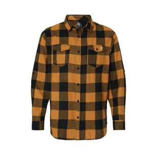Boston Scally The Halloween Plaid Flannel - Tobacco & Black - featured image