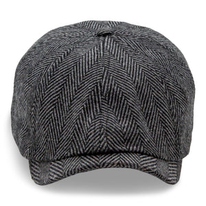 The Baker Boy Boston Scally Cap - Grey Herringbone - alternate image 5