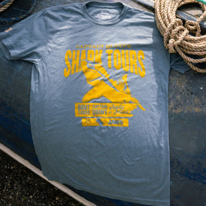 Boston Scally Jaws Captain Quint Tee T-Shirt - Heather Slate Blue - alternate image 3