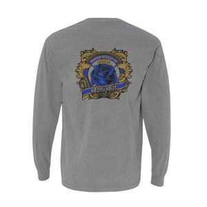 Boston Scally The Royal Rose Long Sleeve Tee T-Shirt - Grey - alternate image 3