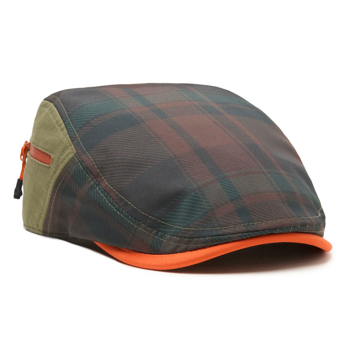The Campfire Boston Scally Cap - Forest Green &amp; Bonfire Plaid - featured image