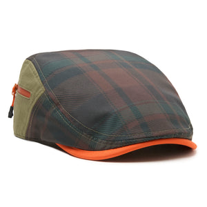 The Campfire Boston Scally Cap - Forest Green &amp;amp; Bonfire Plaid - featured image