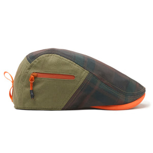 The Campfire Boston Scally Cap - Forest Green &amp;amp; Bonfire Plaid - alternate image 9