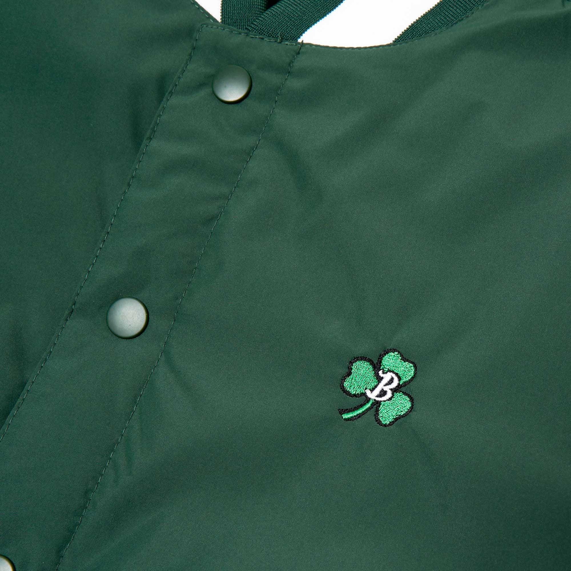 Boston Scally The Shamrock Varsity Jacket - Forest Green