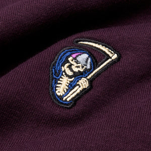 Boston Scally The Grim Reaper Head Crewneck - Dark Maroon - alternate image 2