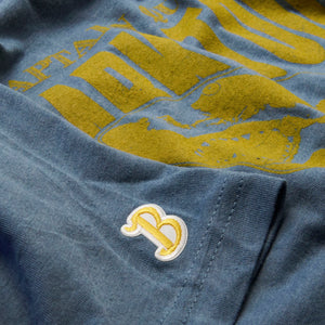 Boston Scally Jaws Captain Quint Tee T-Shirt - Heather Slate Blue - alternate image 2