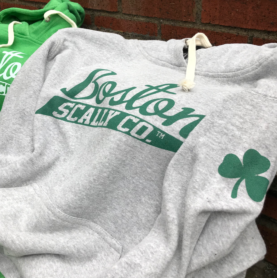RYKEY John Andersen スウェット サイズM BULLISH Boston Scally The Shamrock Hoodie - Grey