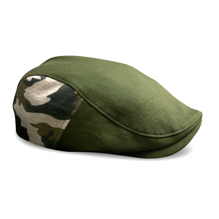 The Responder Single Panel Boston Scally Cap - Military Green &amp;amp; Camo - featured image