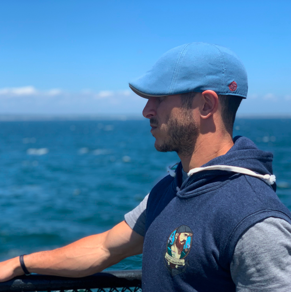 The Sailor Boston Scally Cap Flat Cap Tide Blue