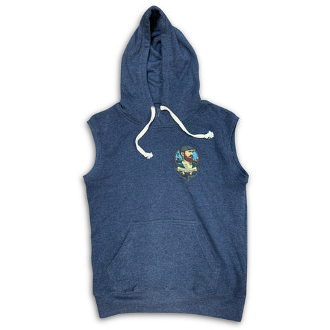 Boston Scally The Sailor Sleeveless Hoodie - Navy Blue - featured image