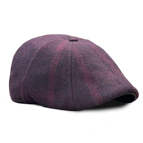 The Blood Rose Peaky Boston Scally Cap - Maroon Plaid - featured image