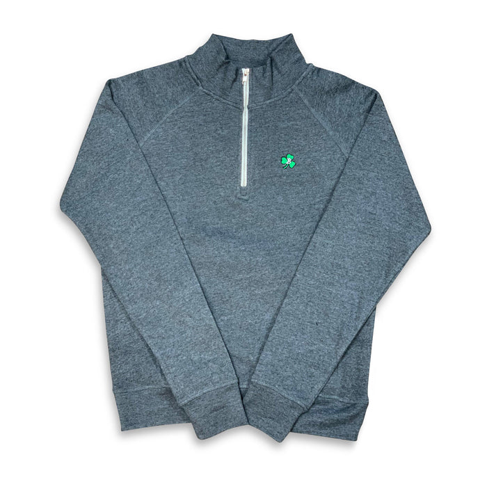 Boston Scally The Shamrock 1/4 Zip-Up Pullover - Charcoal Grey - featured image