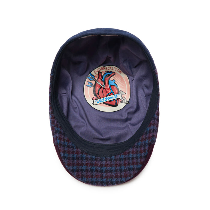 The All Heart Boston Scally Cap - Blue &amp; Purple Plaid - alternate image